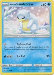 Pokemon Sun and Moon Trainer Kit Alolan Sandslash deck card 14