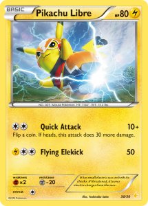 Pokemon XY Trainer Kit Pikachu Libre Deck card 30