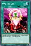 Yugioh banned list card One for One