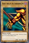 Yugioh banned list card Right Arm of the Forbidden One