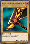 Yugioh banned list card Right Leg of the Forbidden One