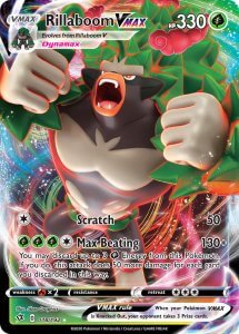 Pokemon Rebel Clash card 018 Rillaboom VMAX