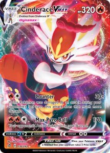 Pokemon Rebel Clash card 036 Cinderace VMAX