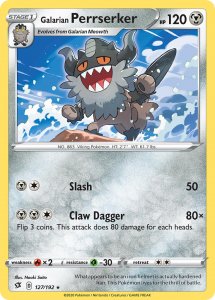 Pokemon Rebel Clash card 127 Galarian Perrserker
