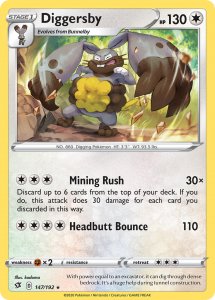 Pokemon Rebel Clash card 147 Diggersby