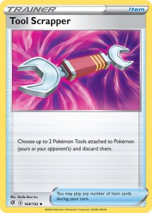 Pokemon Rebel Clash card 168 Tool Scrapper