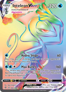 Pokemon Rebel Clash card 195 Inteleon VMAX